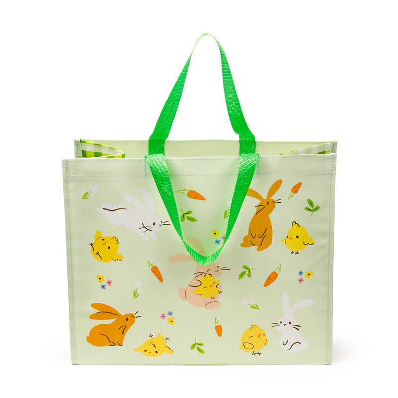 Springtime reusable shopping bag showcasing cheerful design