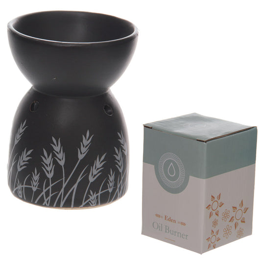 Black and White Grass Design Oil and Wax Burner