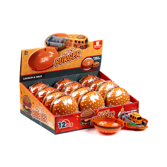 Press & Launch Action Toy Hamburger Truck in vibrant colors