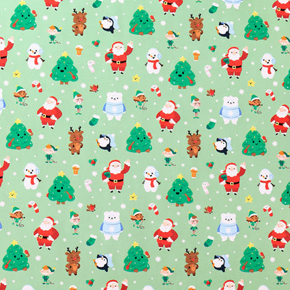 Beautifully wrapped gift with Christmas Jingle Bunch Wrapping Paper