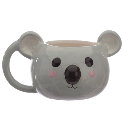 Adoramals Koala Ceramic Shaped Head Mug - Front View
