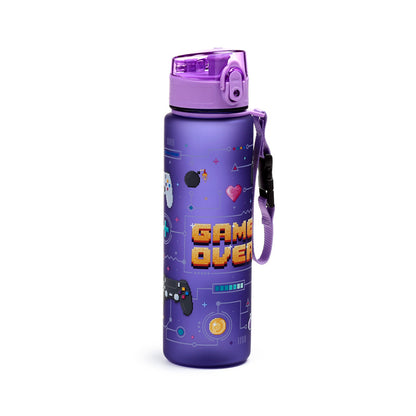 600ml Shatterproof Pop Top Water Bottle - Game Over Design