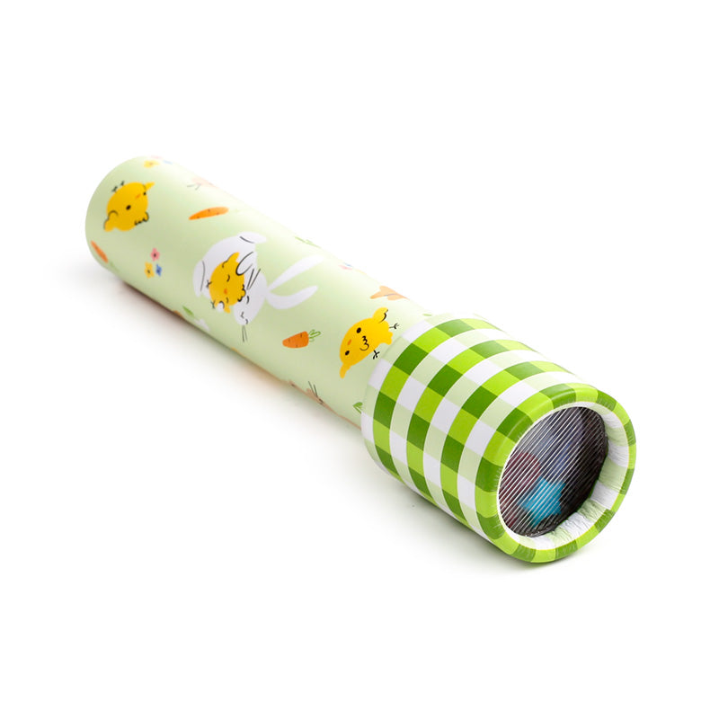 Child playing with the Mini Kaleidoscope - Springtime