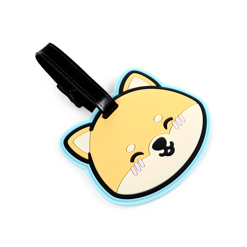 Adoramals Shuggs the Shiba Inu PVC Luggage Tag back view