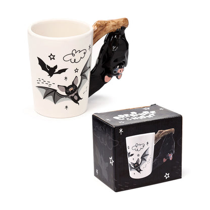 Bat Shaped Handle Ceramic Mug - Perfect Gift Idea