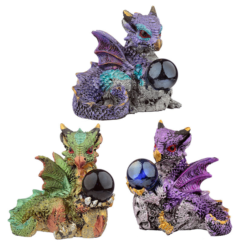 All Seeing Orb Elements Dragon Figurine front view