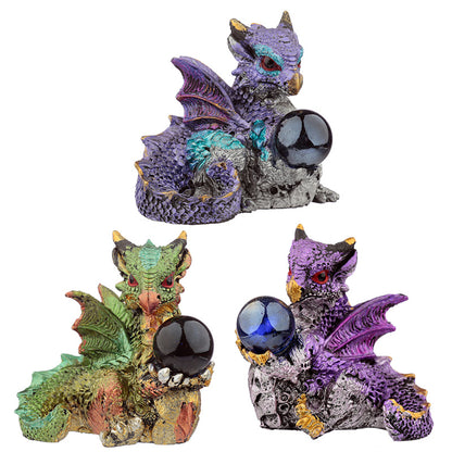 All Seeing Orb Elements Dragon Figurine front view