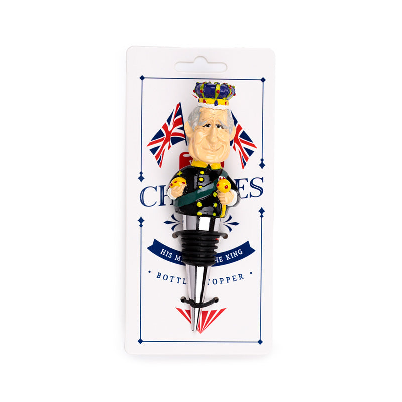 Novelty Bottle Stopper featuring King Charles III