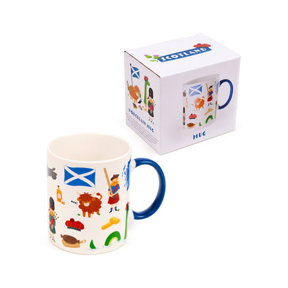 Scotland Souvenir Porcelain Mug with tea
