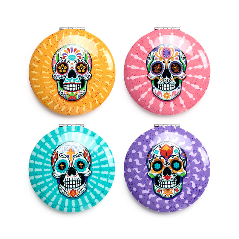 Close-up of Day of the Dead Compact Mirror