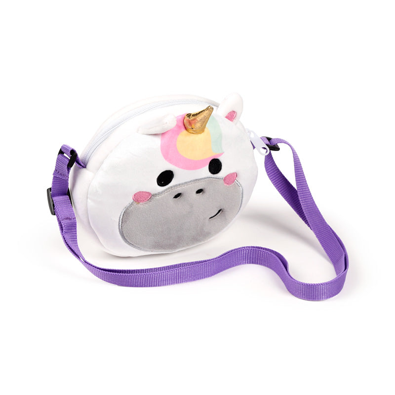 Adoracorns Astra the Unicorn Plush Crossbody Bag on display