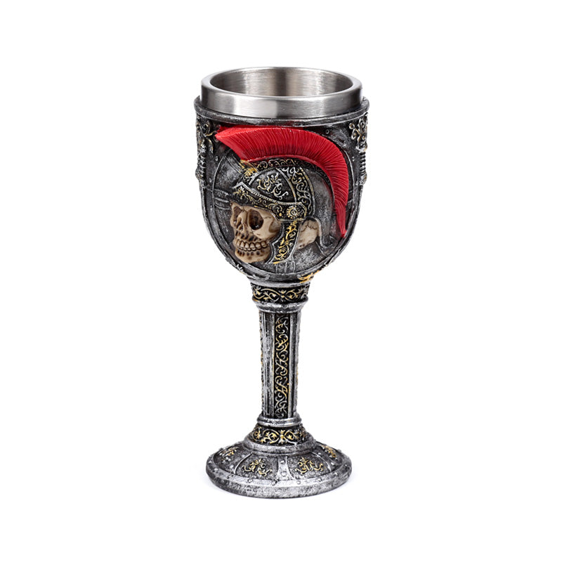 Roman Soldier Goblet displayed on a mantelpiece