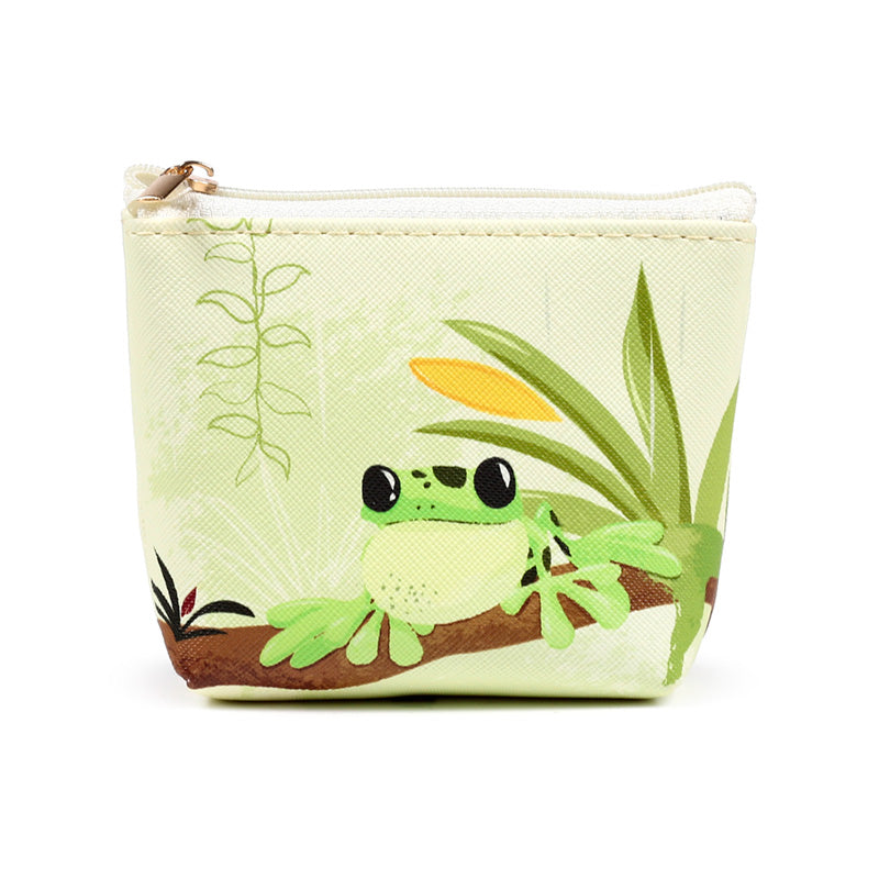 Tropical Frogs PVC Purse with accessories