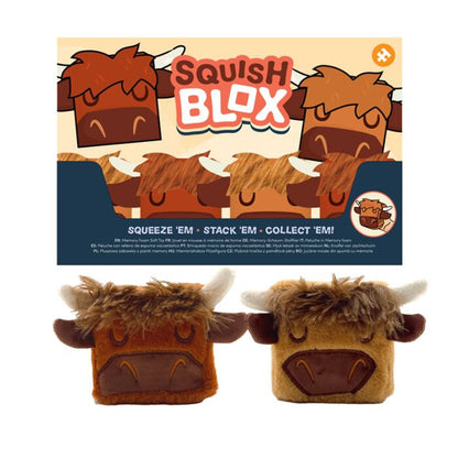 Squish Blox Highland Coo Cow Memory Foam Plush Toy