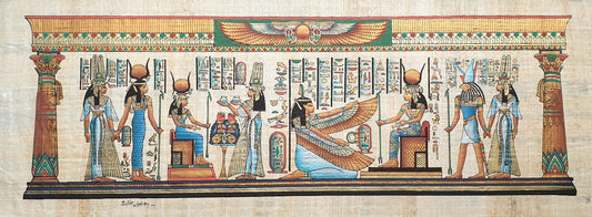 Egyptian Papyrus Painting depicting the goddess Isis