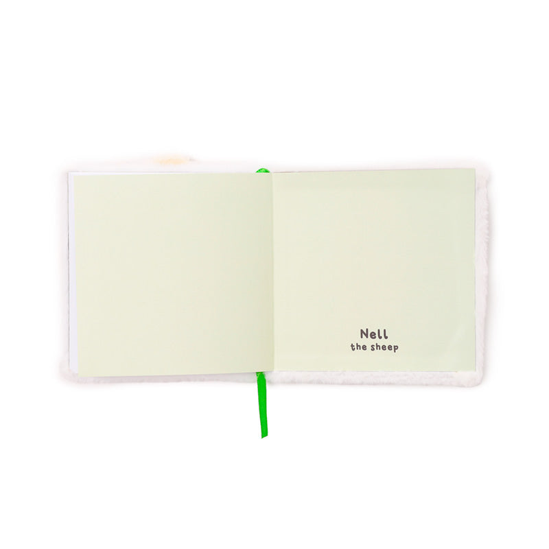 Adoramals Sheep Plush Notebook with decorative ornaments