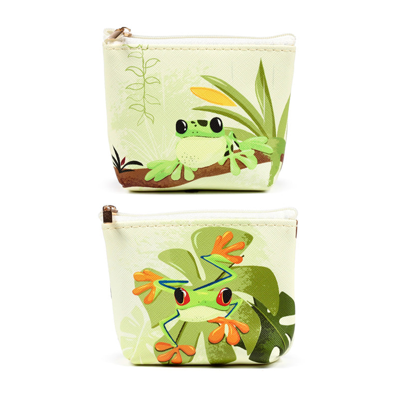 Tropical Frogs PVC Purse side view