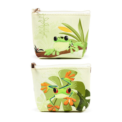 Tropical Frogs PVC Purse side view
