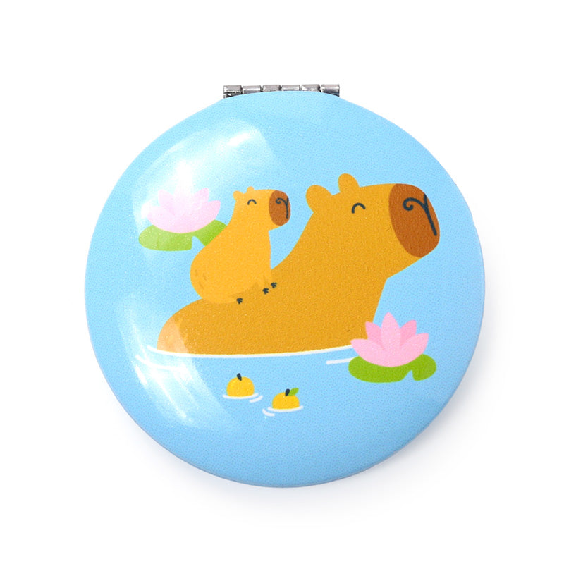 Capybara Compact Mirror with decorative accents