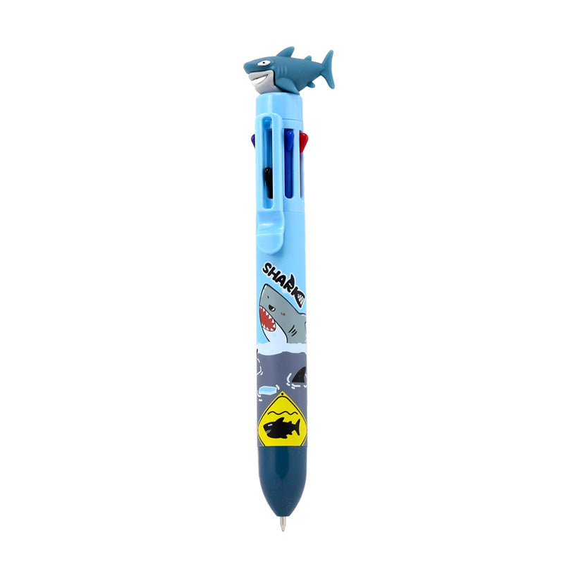 Multi Colour Shark Pen with artistic doodles