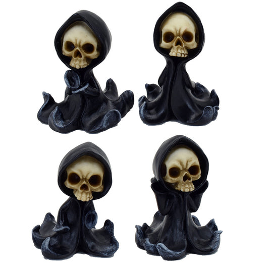 Reaper Mini Skull Decorative Ornament for Gothic Home Decor