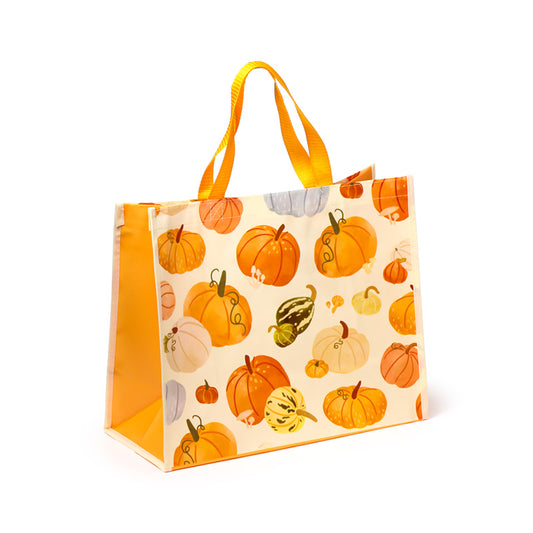 Durable Reusable Shopping Bag with Autumn Harvest Design