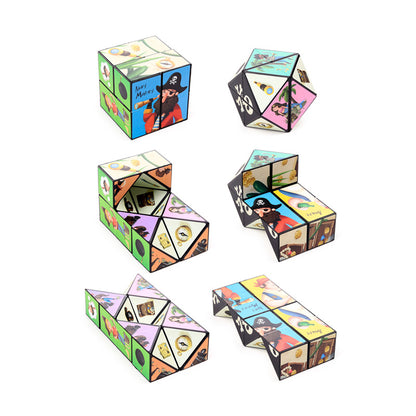 Jolly Rogers Pirate Puzzle Cube Toy - Side View