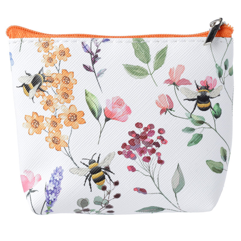 Nectar Meadows PVC Purse displayed with flowers