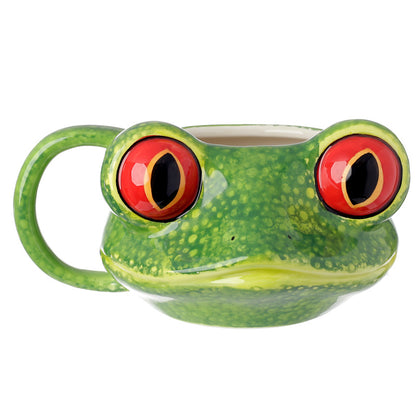 Ceramic Shaped Head Mug featuring a Tree Frog design