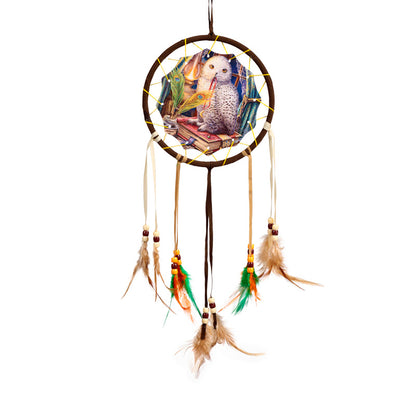 Small Dreamcatcher featuring Guardian of Spells Owl by Lisa Parker