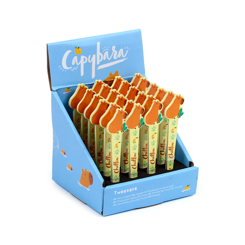 Capybara Shaped Tweezers in stainless steel