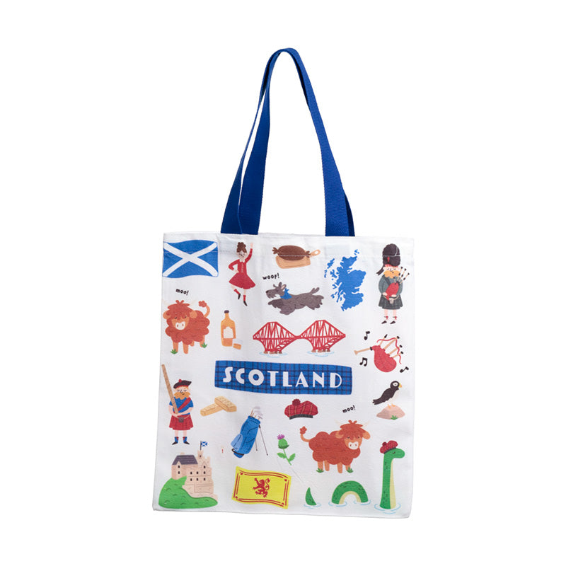 Scotland Souvenir Tote Shopping Bag spacious interior
