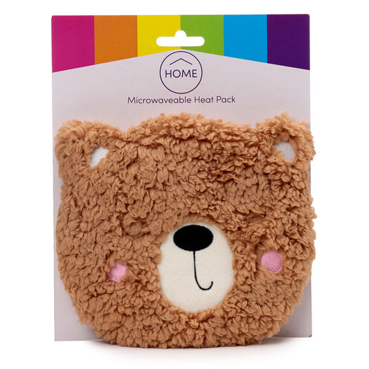 Microwavable Plush Round Lavender Heat Pack in Teddy Bear shape