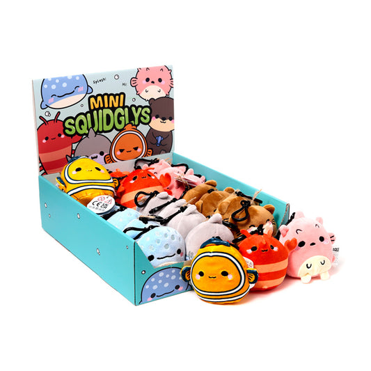 Squidglys Plush Keyring - Sealife in vibrant colours