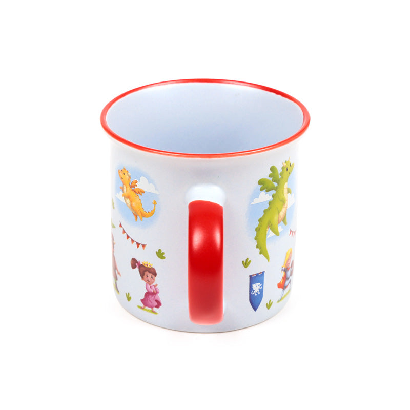 Elegant Fine Rimmed Mug - Knights & Dragons