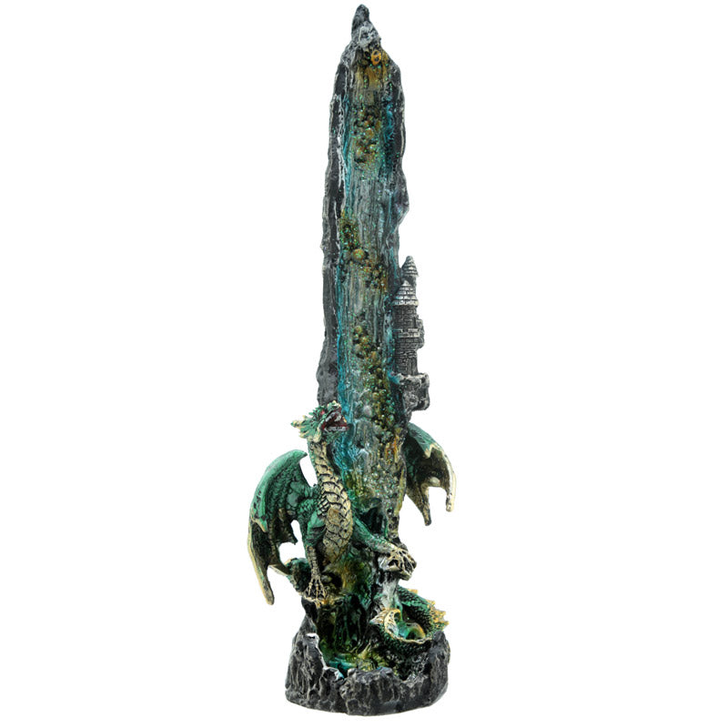 Resin Dragon Waterfall Incense Ashcatcher from different angle