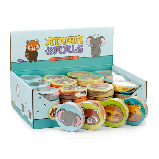 Adoramals Wild Compressed Travel Towel in vibrant design