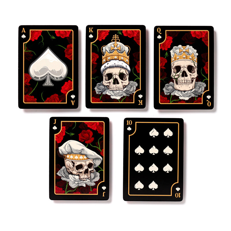 Gothic Decor - Skulls and Roses Playing Cards