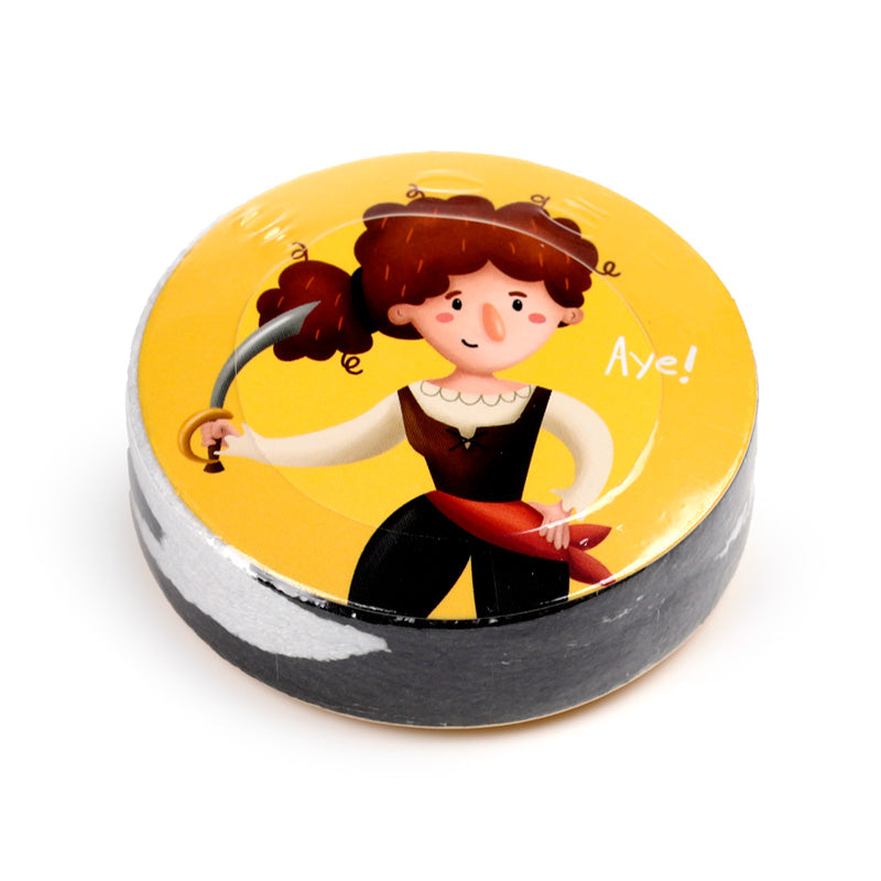 Jolly Rogers pirate towel soaked in water to expand