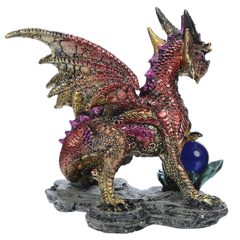 Vibrant colours of Crystal Rock Dragon Ornament