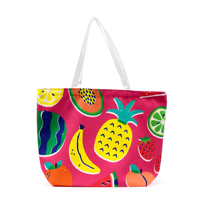 Spacious polyester beach bag for summer outings
