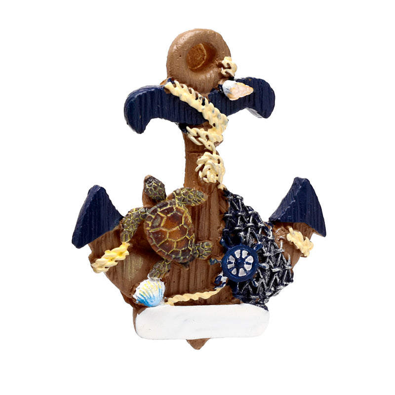 Vibrant parrot design on seaside magnet