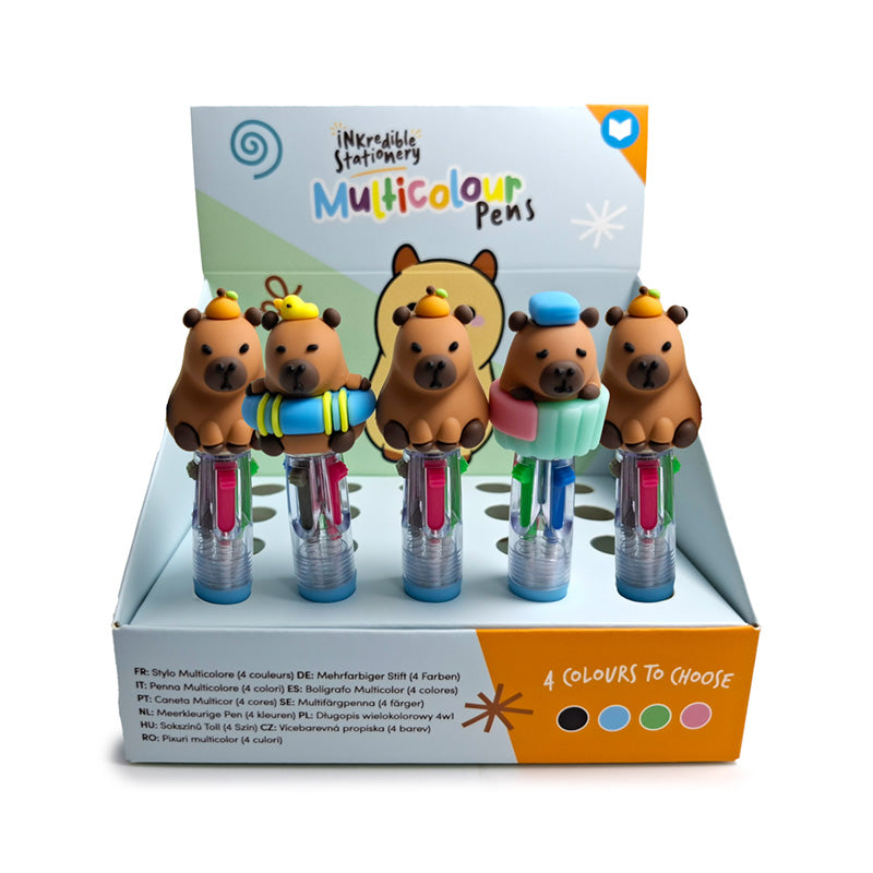 Multi-Colour Capybara Pen with vibrant ink colours