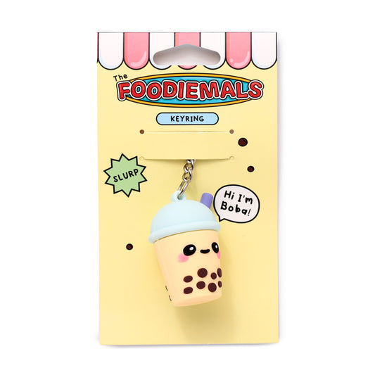 3D PVC Keyring featuring Foodiemals Boba the Bubble Tea