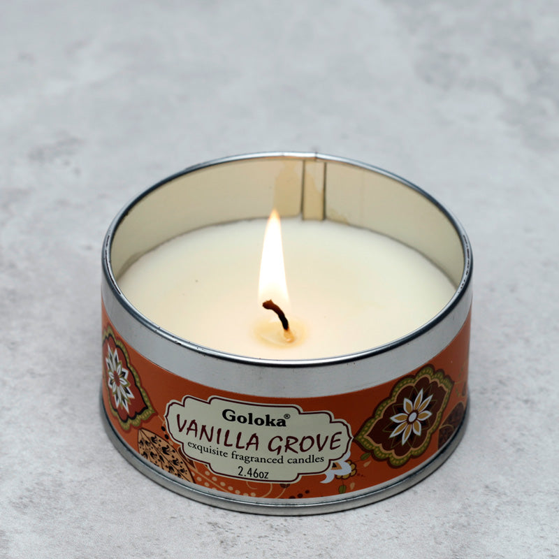 Goloka Vanilla Grove Wax Candle Tin - Image 2