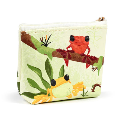 Tropical Frogs PVC Purse in use