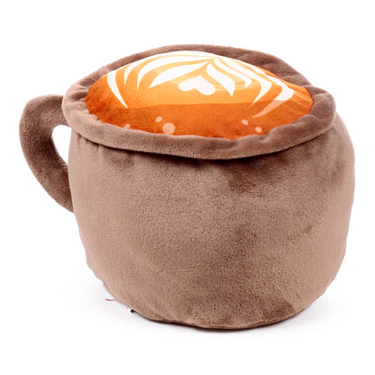 Foodiemals Cappuccino Plush Door Stop with coffee theme