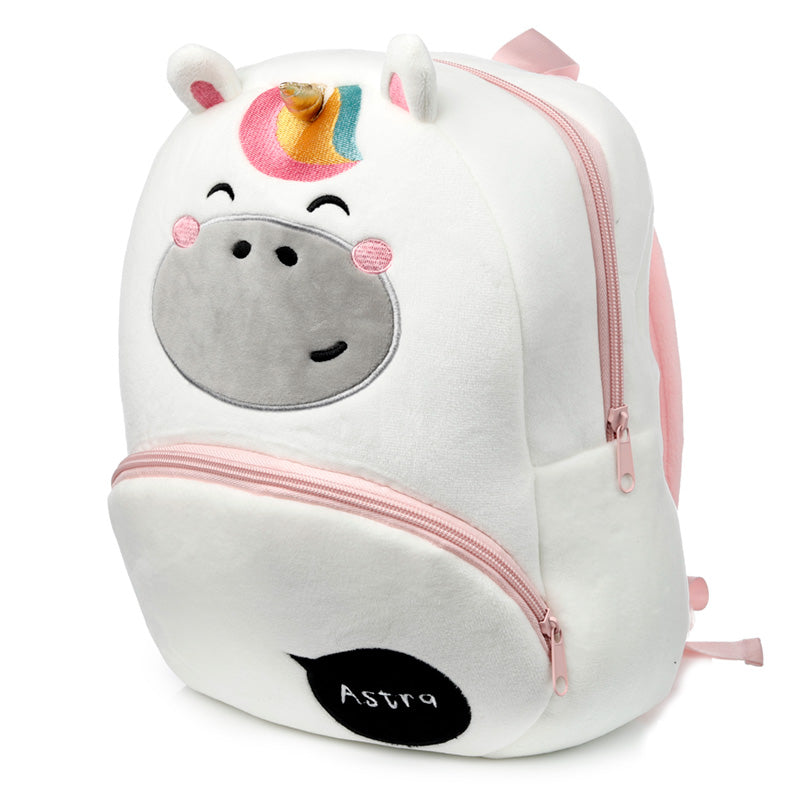 Close-up of Adoracorns Astra the Unicorn rucksack design