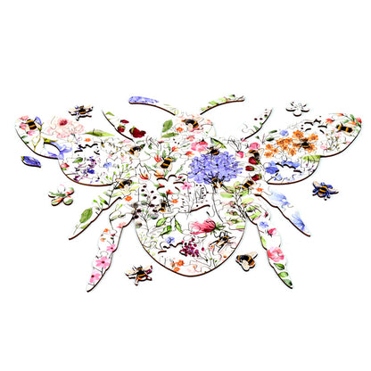 Vibrant floral illustration of Nectar Meadows Bee puzzle