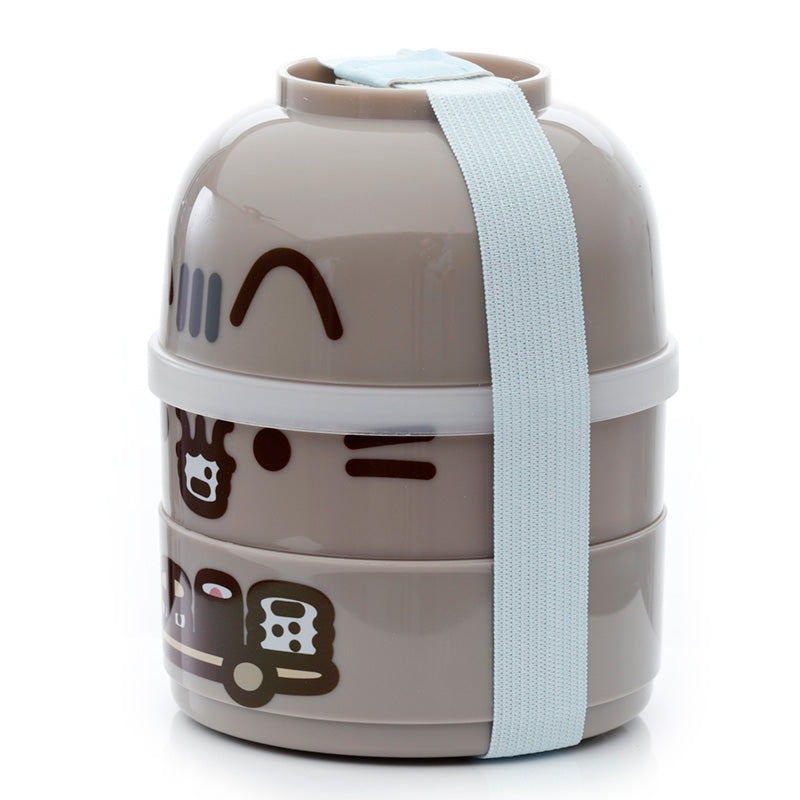 Pusheen the Cat Bento Round Stacked Lunch Box - Close Up